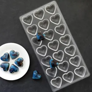 1pc Polycarbonate Heart Shaped Chocolate Mould