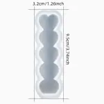 1pc heart Silicone Candle Mould