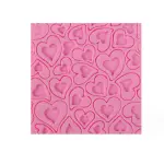 Love heart texture silicone mould