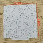 Love heart texture silicone mould