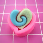Swirl heart silicone mould