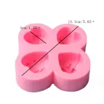 4 cavity different theme heart mould