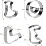 4pcs Love Cookie Cutter plunger set