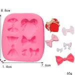 Heart bow theme silicone mould