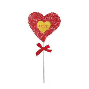 1 pcs beaded heart I love cake topper