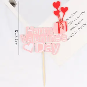 1 pcs Happy valentines day cake topper