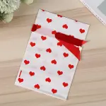 50 pcs heart print Cookie pouch set with ribbon