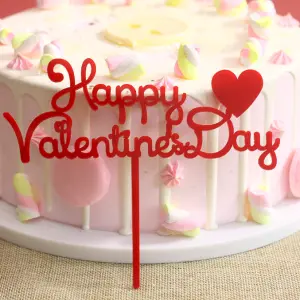 1 pcs happy Valentine Day cake topper