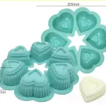 6 cavity heart multipurpose silicone mould