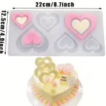 Double heart chocolate garnish mould