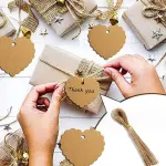 20 pcs heart shaped tags with thread