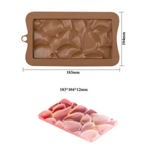 Chocolate pebble theme bar silicone Mould