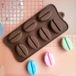 7 cavity coffee bean Chocolate silicone Mould