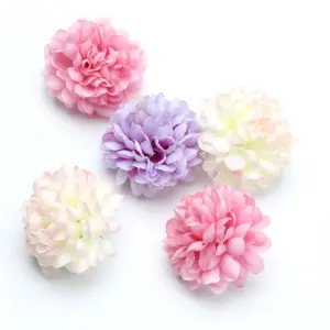 5 pcs colourful artificial flower cake topper