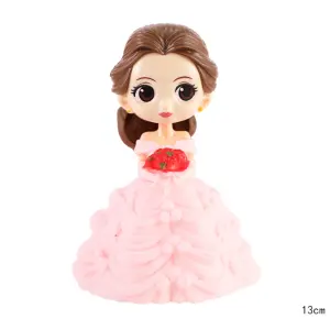 Princess Belle Doll Cake Topper - Pink