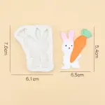 Easter Rabbit holding carrot Silicone Mould