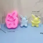Rabbit in basket Silicone Fondant Mould