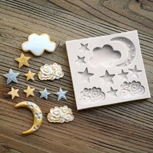 Moon cloud star sky theme silicone mould