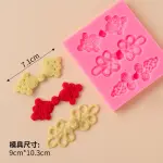 Knot button decorative silicone mould