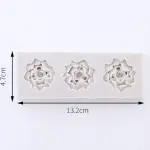 3 cavity 3d flower silicone mould