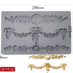 1 PC European Series Embossed Madame Garland Border Pattern Fondant Moulds