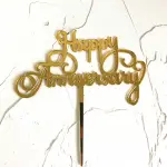 1 pcs Happy anniversary cake topper