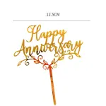 1 Pcs Happy anniversary wreath cake topper