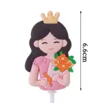 Mom with flowers cake toy topper