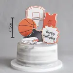 5 pcs Basketball theme cake topper set