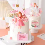 1 pcs lady holding flowers cake toy topper