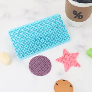 Small square quilted texture fondant impression stamps Embosser fondant tools
