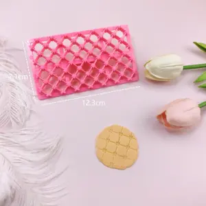 Detailed flower quilted fondant impression stamps Embosser fondant tools