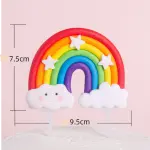 1 pcs Large Rainbow smiling cloud with stars cake toy topper