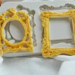 2 cavity Detailed Rectangle frame decorative silicone mould