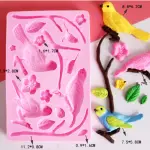 Large Bird tree branch leaf Silicone Mould