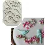 Bird and flowers Branch Silicone Mould