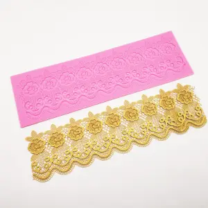 Flower pattern shaped Lace silicone mould