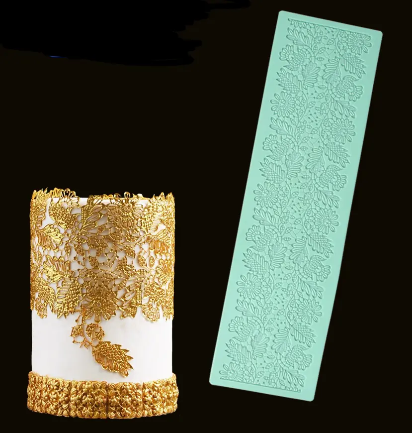 Detailed Flower wedding Lace silicone mould