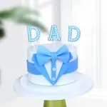 Blue Dad topper with pearl cake cupcake topper
