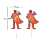 2 pcs super dad cake topper