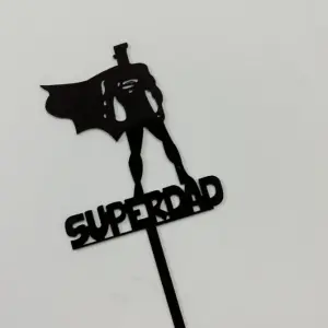 Super dad acrylic cake topper