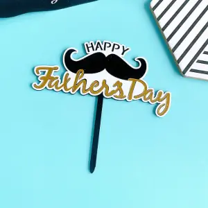 Double acrylic Happy fathers day cake topper style 4