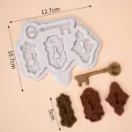 Vintage key lock silicone mould