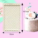 Onlay Scale Mat for Cake Borders Silicone Mould style 6