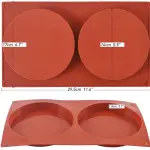 Round Cake Pans,5.4 Inches Silicone Molds for Baking,Nonstick & Quick Release Baking Pans for Layer Cakes,Cheese Cakes,Rainbow Cakes and Chocolate Cakes
