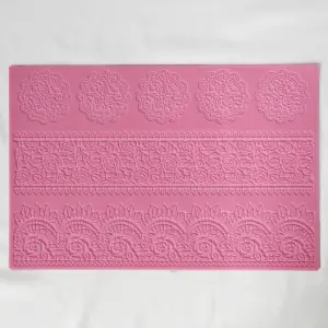 Detailed 3 layer cake cupcake Lace silicone mould