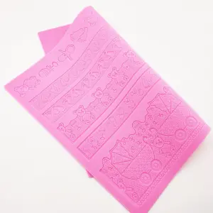 Baby shower baby theme Lace silicone mould