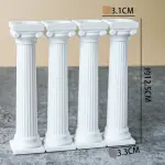 4 pcs Pillars Cake Stand Support Plastic Stand Decor