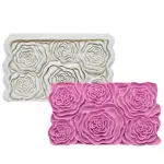 Rose Onlay Lace Mat for Cake Borders Silicone Mould STYLE 2