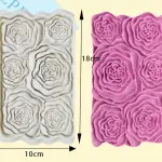 Rose Onlay Lace Mat for Cake Borders Silicone Mould STYLE 2